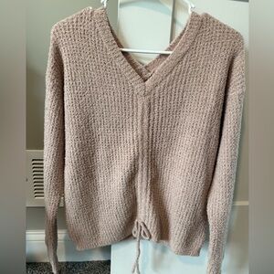 Jessica Simpson Super Soft Light Blush V-Neck Textured Knit Sweater